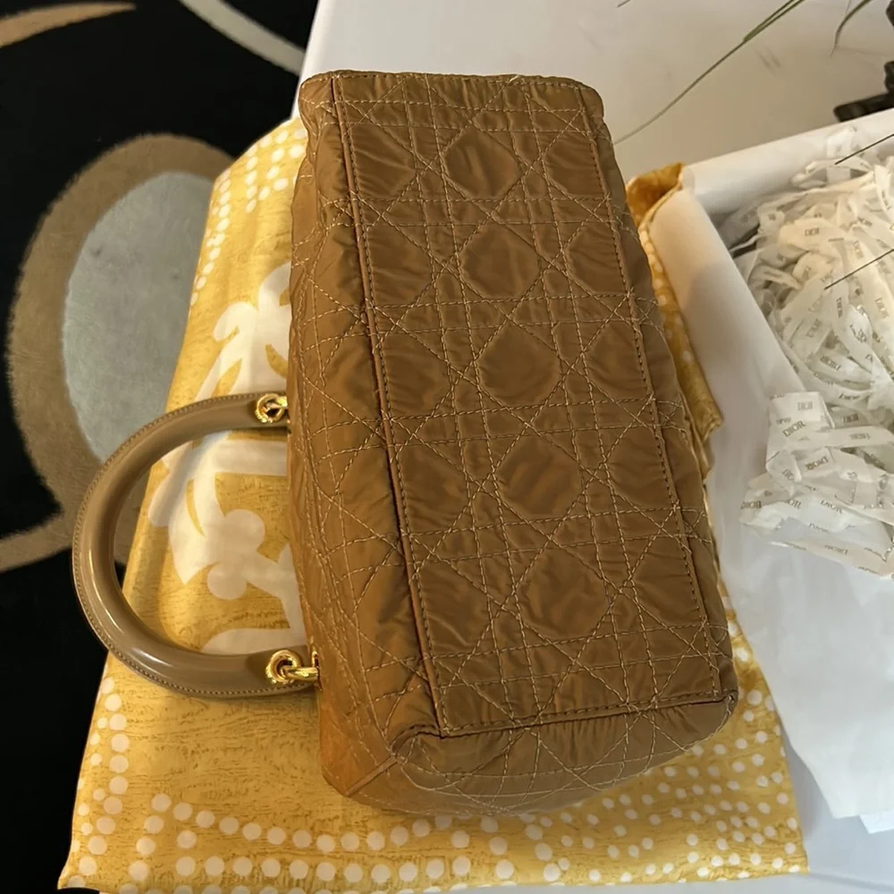 Christian Dior Lady Dior Canage Nylon Handbag - Beige - Picture 16 of 16